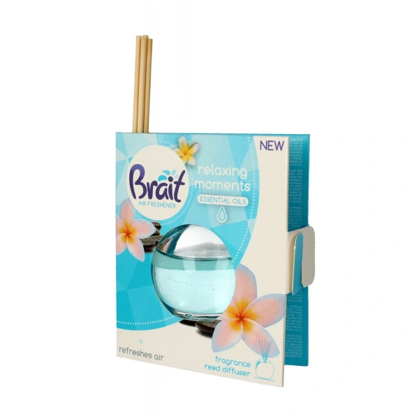 Brait Air Freshener Patyczki odświeżające + Płyn Relaxing Moments 1op.(4 szt.+40ml)