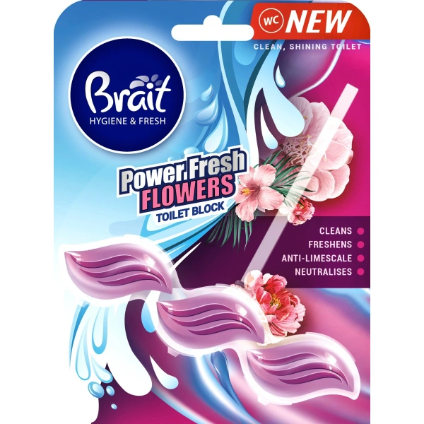 BRAIT Hygiene & Fresh Kostka do WC Power Fresh Fowers 39 g