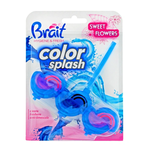 Brait Hygiene & Fresh Kostka toaletowa 2-fazowa Color Splash do WC Sweet Flowers  45g