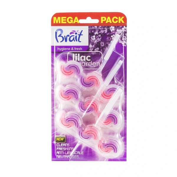 Brait Hygiene & Fresh Kostka toaletowa do WC 2-fazowa Lilac Garden 1op.-3x45g