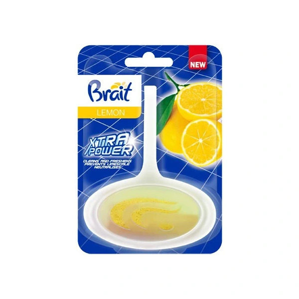 Brait Xtra Power Kostka toaletowa do WC w koszyku -  Lemon 40g