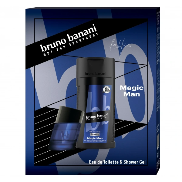 BRUNO BANANI Zestaw prezentowy Magic Men (Woda toaletowa 30ml+Żel pod prysznic 250ml))