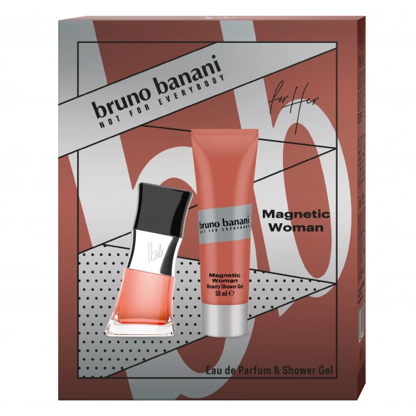 BRUNO BANANI Zestaw prezentowy Magnetic Woman (Woda perfumowana 30ml+Żel pod prysznic 50ml))