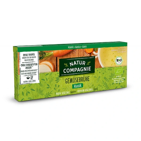 Bulion - kostki warzywne bez dodatku cukrów bio (12 x 10,5 g) 126 g - natur compagnie