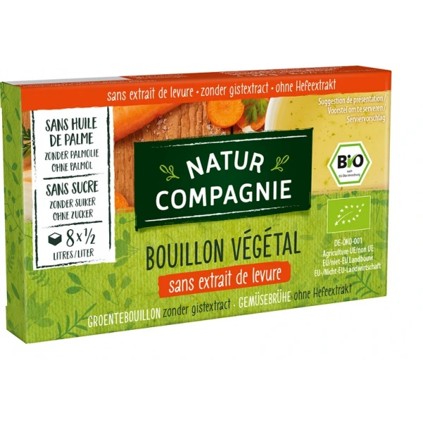 Bulion - kostki warzywne bez dodatku cukrów i drożdży bio (8 x 10,5 g) 84 g - natur compagnie