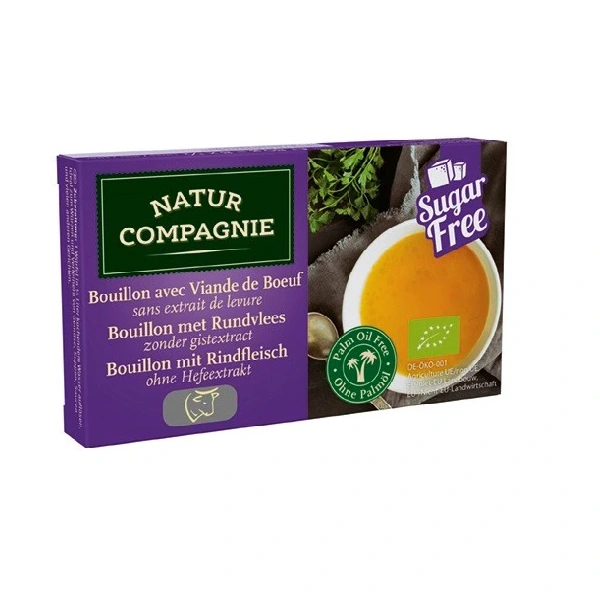 Bulion - kostki wołowe bez dodatu cukrów i drożdży bio (8 x 10 g) 80 g - natur compagnie