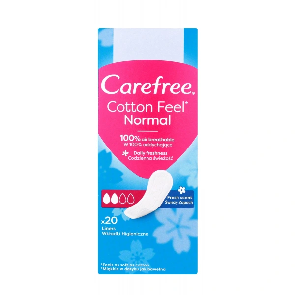 CAREFREE Cotton Feel Normal Wkładki higieniczne świeży zapach 1 op. - 20 szt.