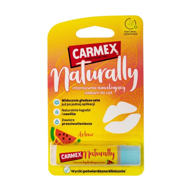 CARMEX Naturally Intensywnie Nawilżający Balsam do ust - Arbuz 4.25g