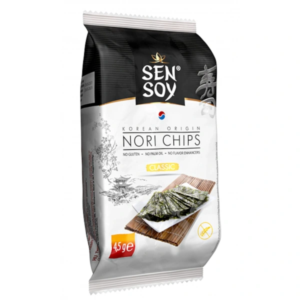 Chipsy nori klasyczne bezglutenowe 4,5 g - sen soy