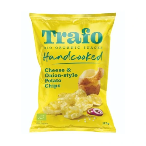 Chipsy ziemniaczane o smaku serowo - cebulowym wegańskie bio 125 g - trafo