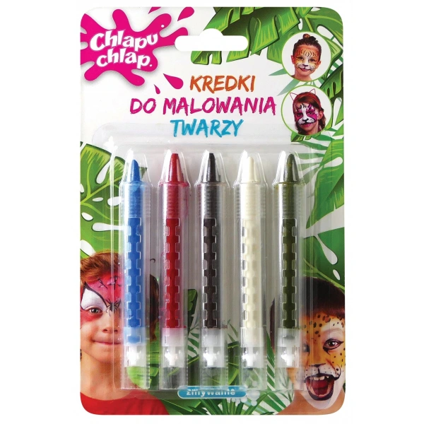 CHLAPU CHLAP Kredki do malowania twarzy - chłopiec 1op.-5szt