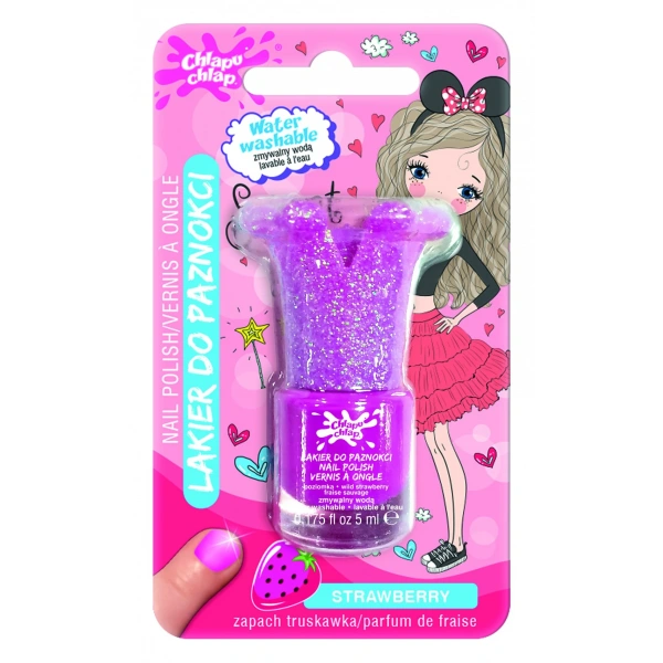 CHLAPU CHLAP Lakier do paznokci zmywalny wodą (Korona) - różowy 5ml
