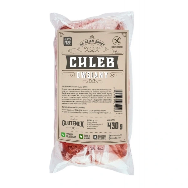 Chleb owsiany krojony bezglutenowy 430 g - glutenex