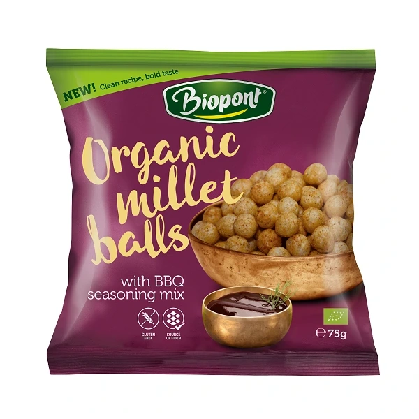 Chrupki jaglane barbecue bezglutenowe bio 75 g - biopont