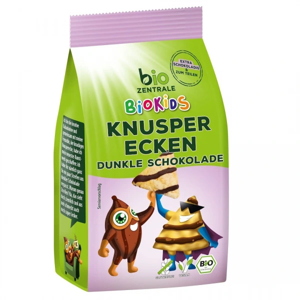 Chrupki kukurydziane piramidki z gorzką czekoladą bezglutenowe dla dzieci bio 60 g - bio zentrale