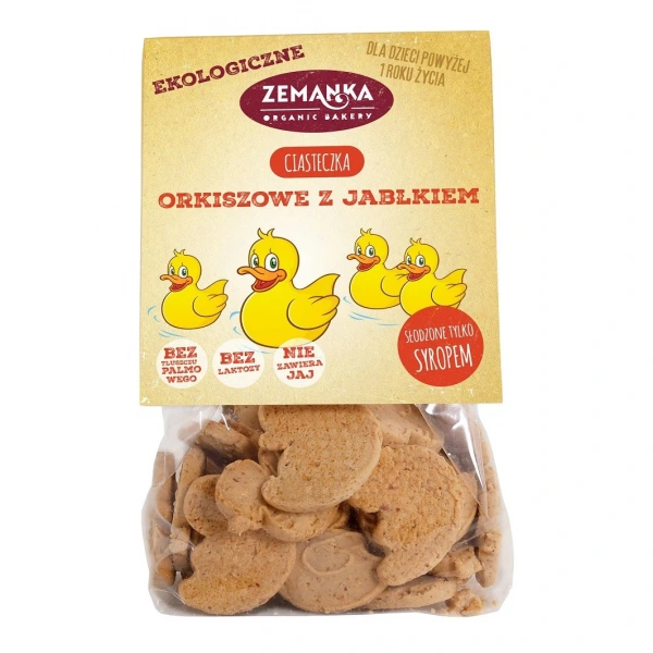 Ciastka orkiszowe z jabłkiem bio 100 g - zemanka