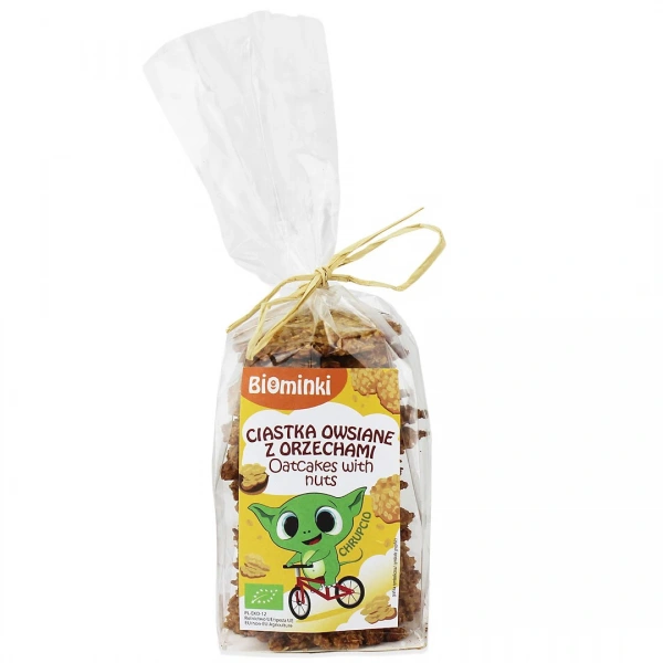 Ciastka owsiane z orzechami włoskimi bio 170 g - biominki