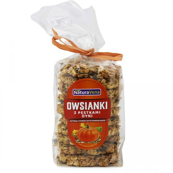 Ciastka owsianki z pestkami dyni 175 g - naturavena