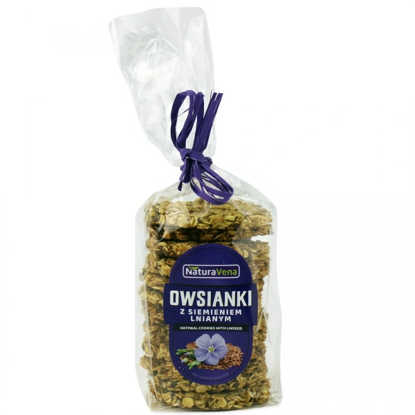 Ciastka owsianki z siemieniem lnianym 175 g - naturavena