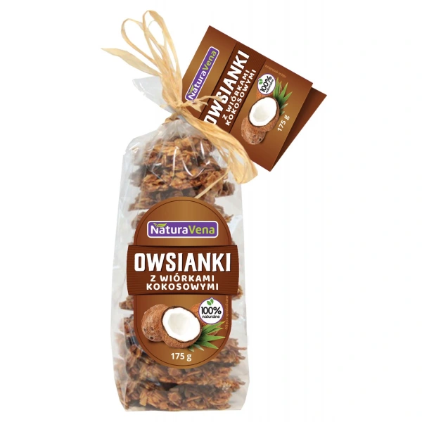 Ciastka owsianki z wiórkami kokosowymi 175 g - naturavena