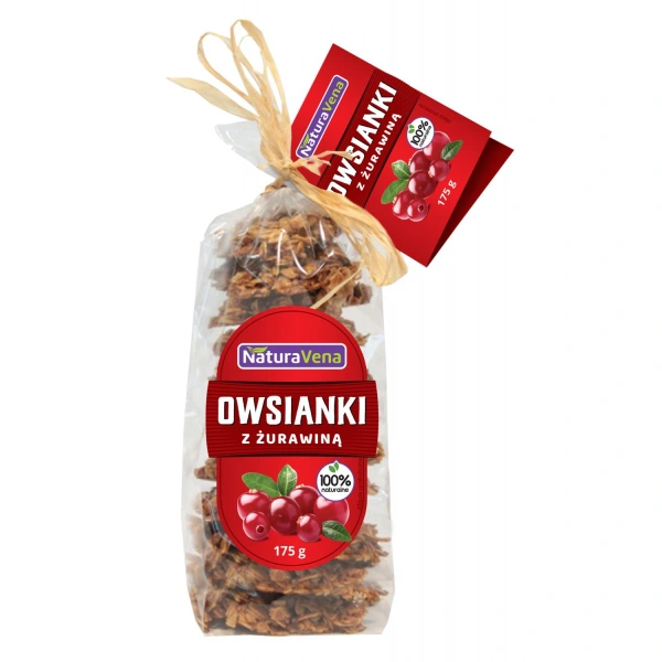 Ciastka owsianki z żurawiną 175 g - naturavena