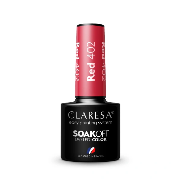 CLARESA Lakier hybrydowy Red nr 402 5g