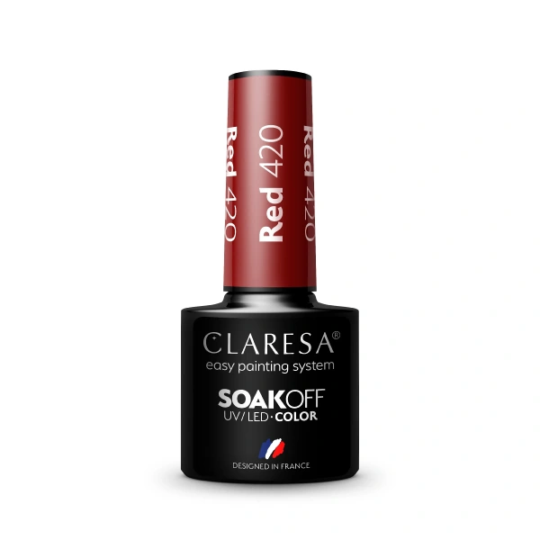 CLARESA Lakier hybrydowy Red nr 420 5g
