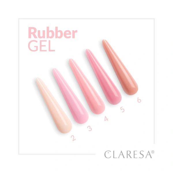 CLARESA Rubber Gel Żel do budowania i przedłużania paznokci 02 - 90 g