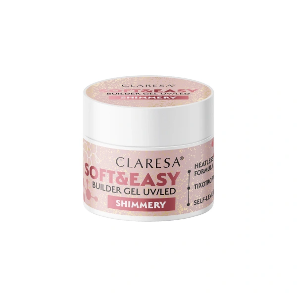 CLARESA Żel budujący do paznokci Soft&Easy Builder Shimmery 90 g
