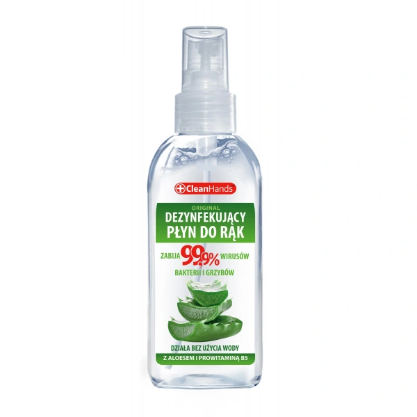 CLEANHANDS Original Antybakteryjny spray do dezynfekcji rąk z prowitaminą B5 i aloesem 100 ml