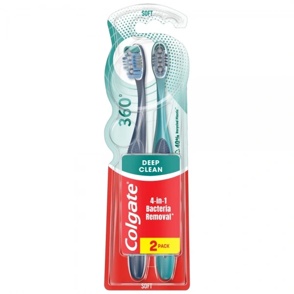 COLGATE Szczoteczka do zębów 360 Deep Clean soft  1op.-2szt