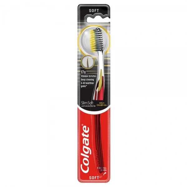 Colgate Szczoteczka do zębów Slim Soft Adveced Gold Charcoal - soft 1szt