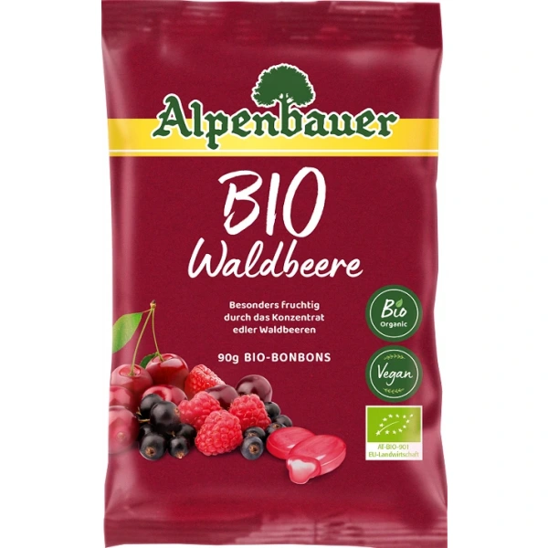 Cukierki z nadzieniem o smaku owoców leśnych bio 90 g - alpenbauer