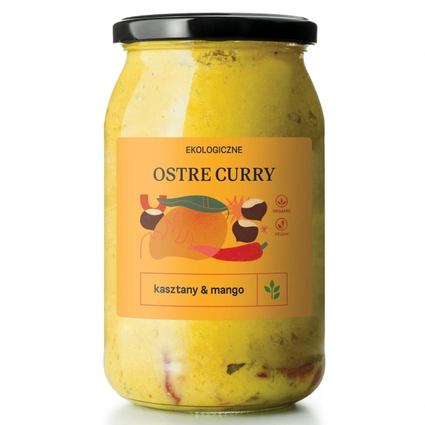 Curry ostre z mango i kasztanami bio 900 ml - delikatna