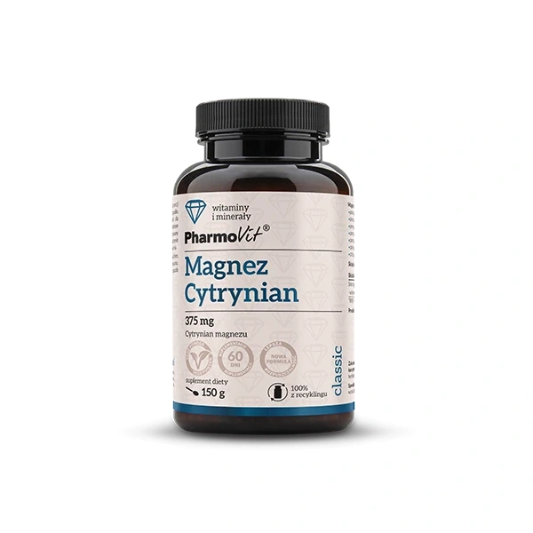 Cytrynian magnezu proszek bezglutenowy 150 g - pharmovit