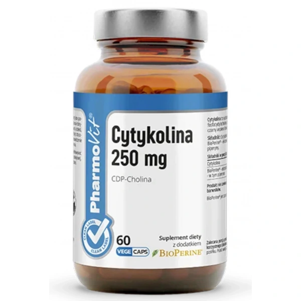 Cytykolina (250 mg) bezglutenowa 60 kapsułek - pharmovit (clean label)