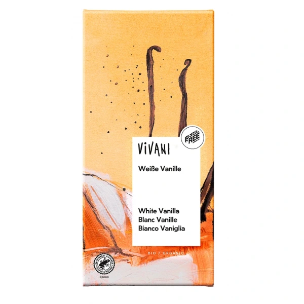 Czekolada biała z wanilią bio 80 g - vivani