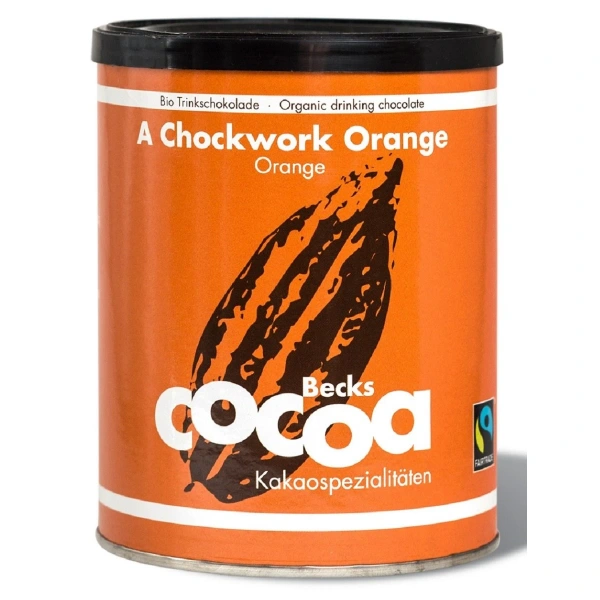 Czekolada do picia pomarańczowo - imbirowa fair trade bezglutenowa bio 250 g - becks cocoa