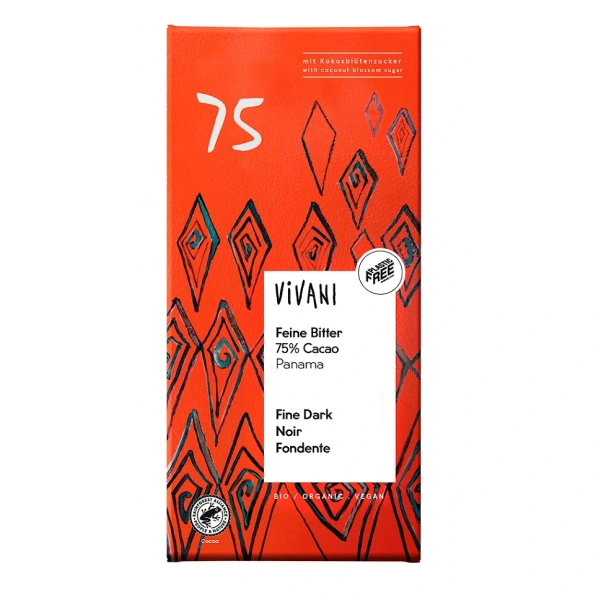Czekolada gorzka 75 % bio 80 g - vivani