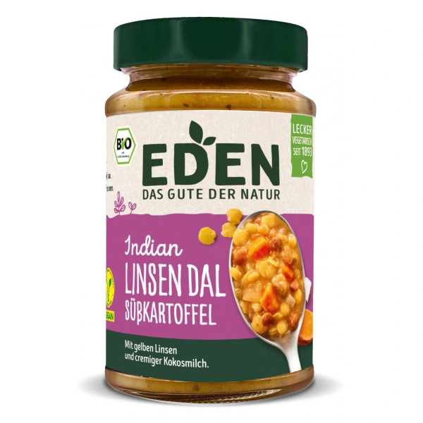 Dal z soczewicy z batatami w stylu indyjskim bio 400 g - eden