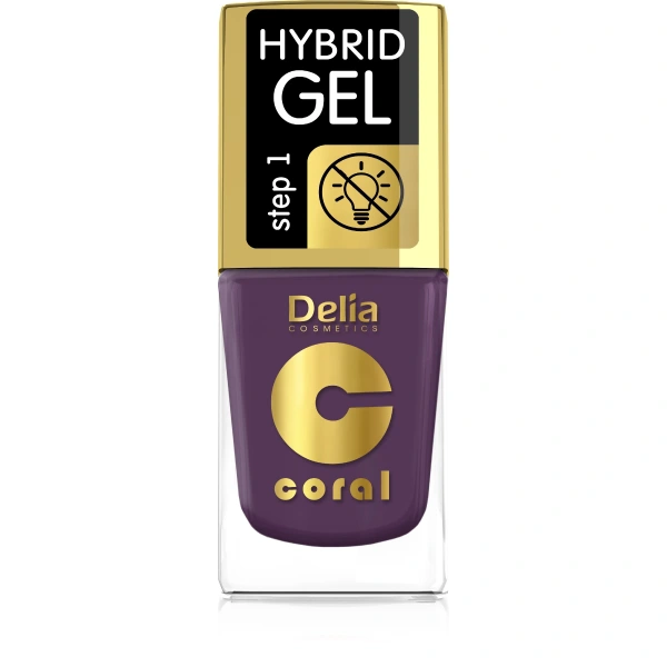 DELIA COSMETICS Coral Hybrid Gel Emalia do paznokci nr 80 11ml