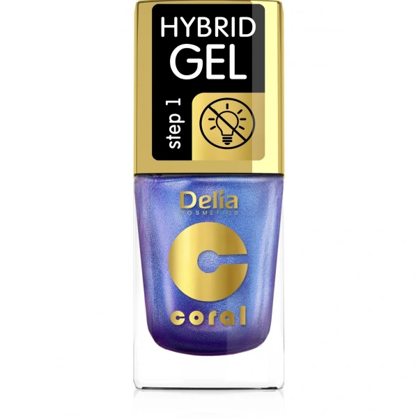 DELIA COSMETICS Coral Hybrid Gel Lakier hybrydowy do paznokci nr 109 Multirefleks Niebieski 11ml