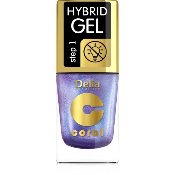 DELIA COSMETICS Coral Hybrid Gel Lakier hybrydowy do paznokci nr 110 Multirefleks Chabrowy 11ml