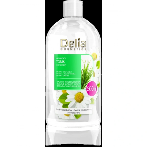 Delia Cosmetics Łagodzący Tonik do twarzy z extraktem z rumianku 500ml