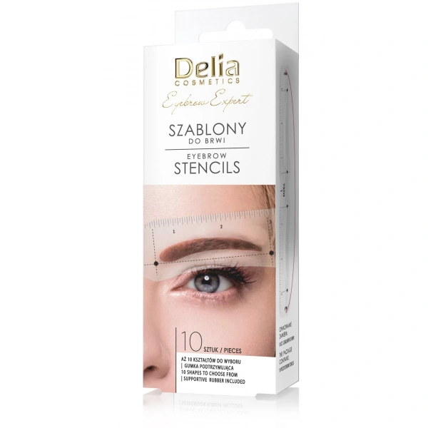 DELIA Eyebrow Expert - Szablony do brwi - 10 różnych kształtów