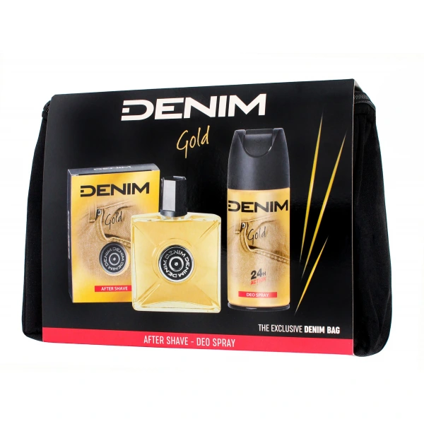 DENIM ZESTAW Kosmetyczka GOLD (Woda p/gol+deo)
