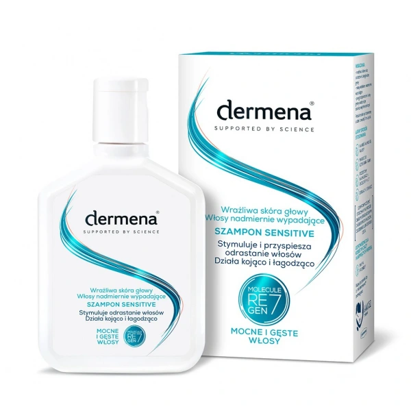Dermena Hair Care Sensitive Szampon do wrażliwej skóry głowy, hamujący wypadanie włosów 200ml