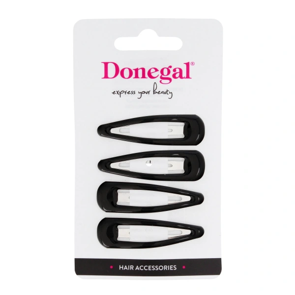 DONEGAL Spinki do włosów czarne (FA-9864) 1 op. - 4 szt.