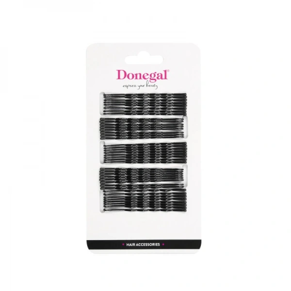 DONEGAL Wsuwki do włosów czarne 7 cm (1086) 1 op. - 40 szt.