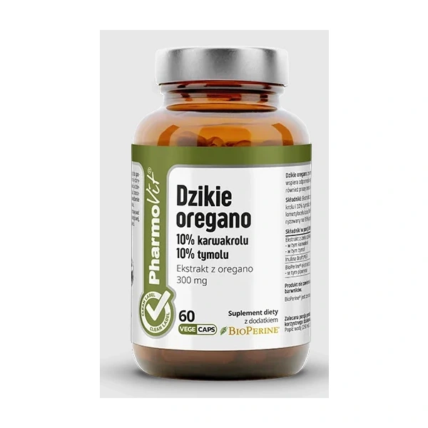 Dzikie oregano ekstrakt (300 mg) bezglutenowy 60 kapsułek - pharmovit